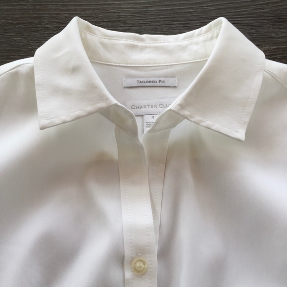 ❀ Charter Club Tailored Fit White Button Down ❀ - Picture 5 of 10